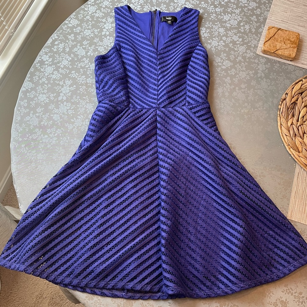 Blue A-Line Dress
